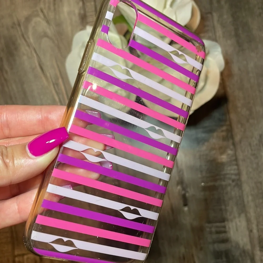 Kate Spade Pink & Purple iPhone X Case